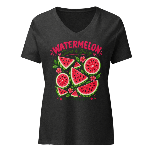 Women's V-Neck T-Shirt – Watermelon Sweet & Juicy