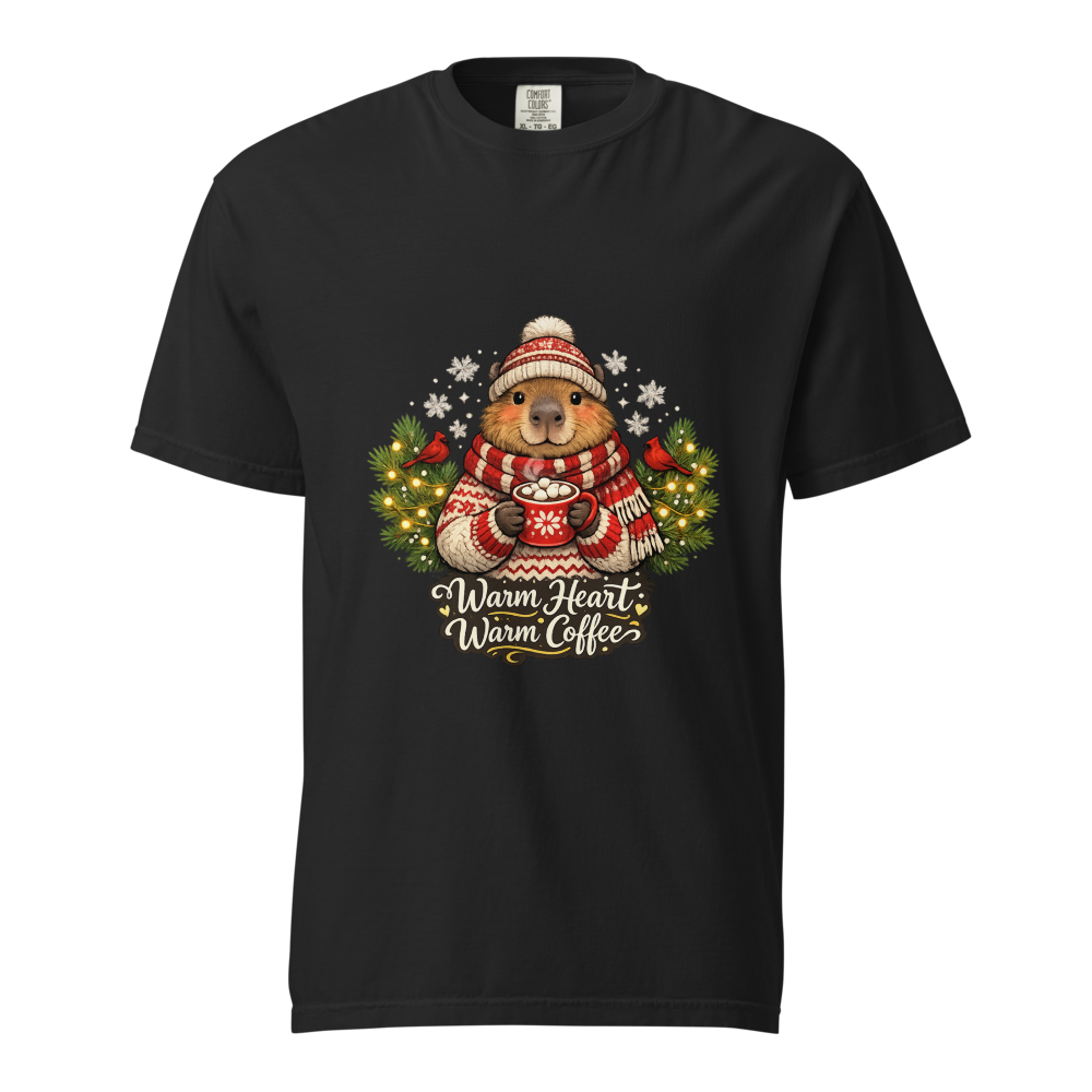 Cozy Capybara Warm Heart Warm Coffee – Cute Winter