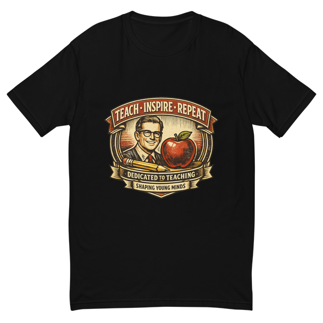 Teach Inspire Repeat Teacher Vintage