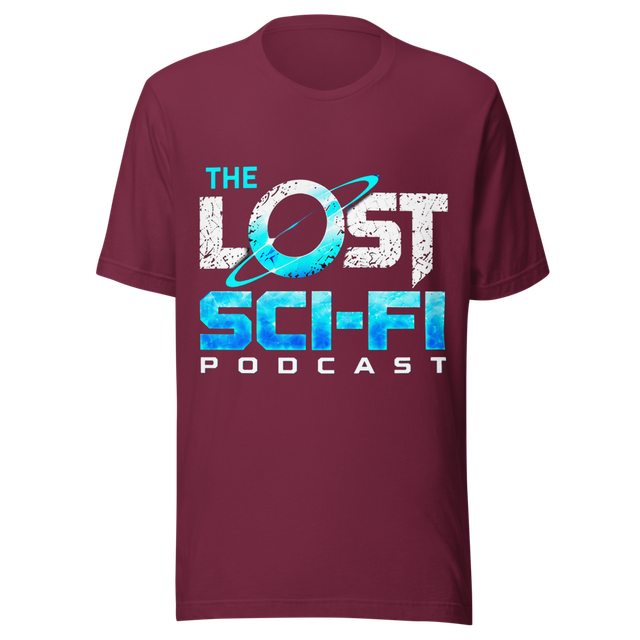 The Lost Sci-Fi Podcast Burgundy Logo T-Shirt