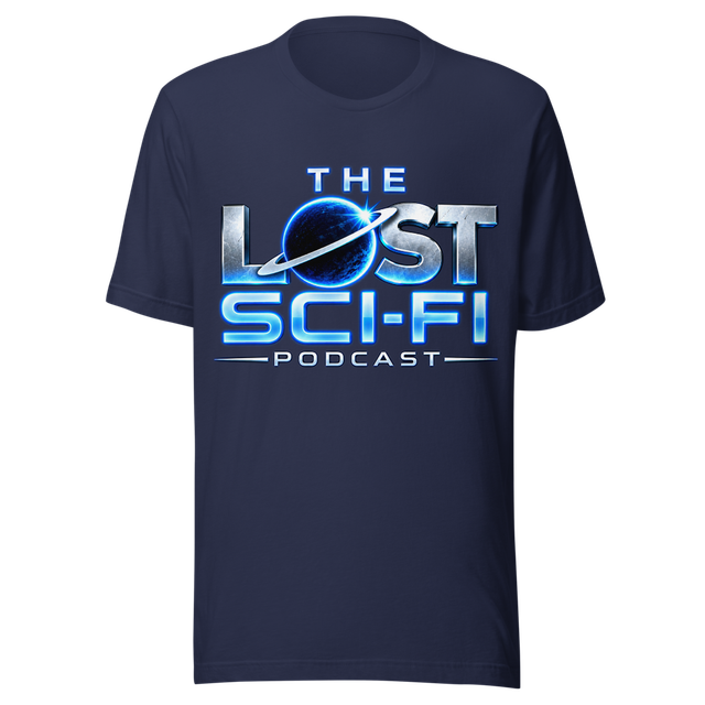 The Lost Sci-Fi Podcast Navy Logo T-Shirt