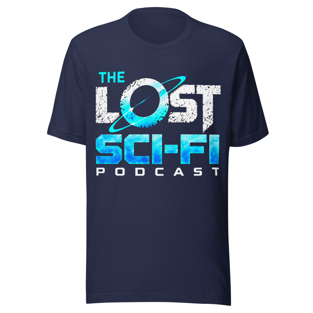 The Lost Sci-Fi Podcast Navy Logo T-Shirt