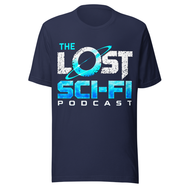 The Lost Sci-Fi Podcast Navy Logo T-Shirt