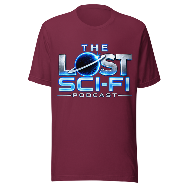 The Lost Sci-Fi Podcast Burgundy Logo T-Shirt