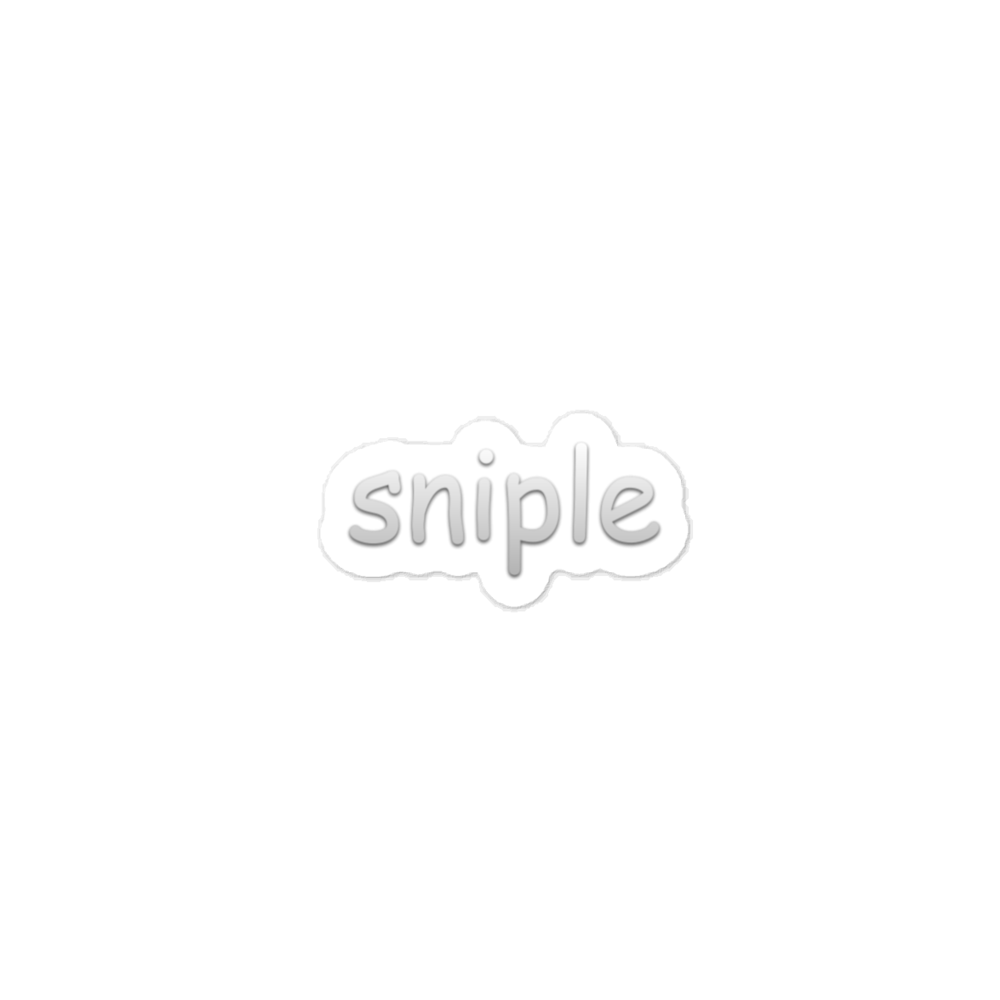 "sniple" Kiss-Cut Vinyl Sticker