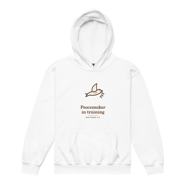 Peacemaker in Training Youth Hoodie (White)