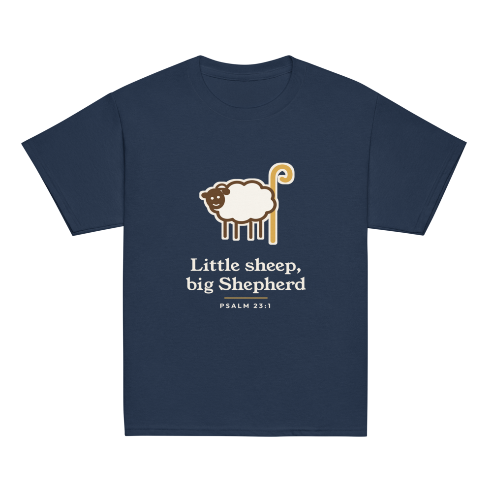Little Sheep Big Shepherd Kids Tee (Navy)