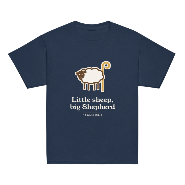 Little Sheep Big Shepherd Kids Tee (Navy)