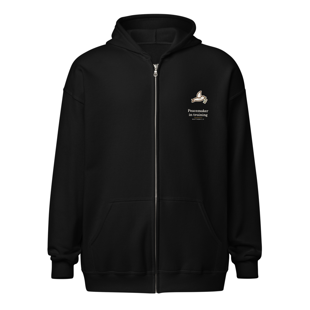 Peacemaker in Training Zip Hoodie (Black)