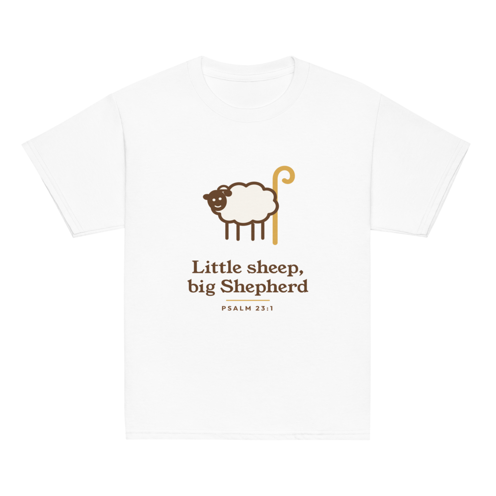 Little Sheep Big Shepherd Kids Tee (White)