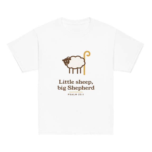 Little Sheep Big Shepherd Kids Tee (White)
