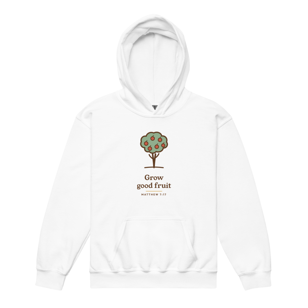 Grow Good Fruit Youth Hoodie (White)