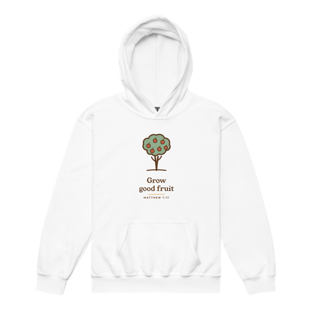 Grow Good Fruit Youth Hoodie (White)