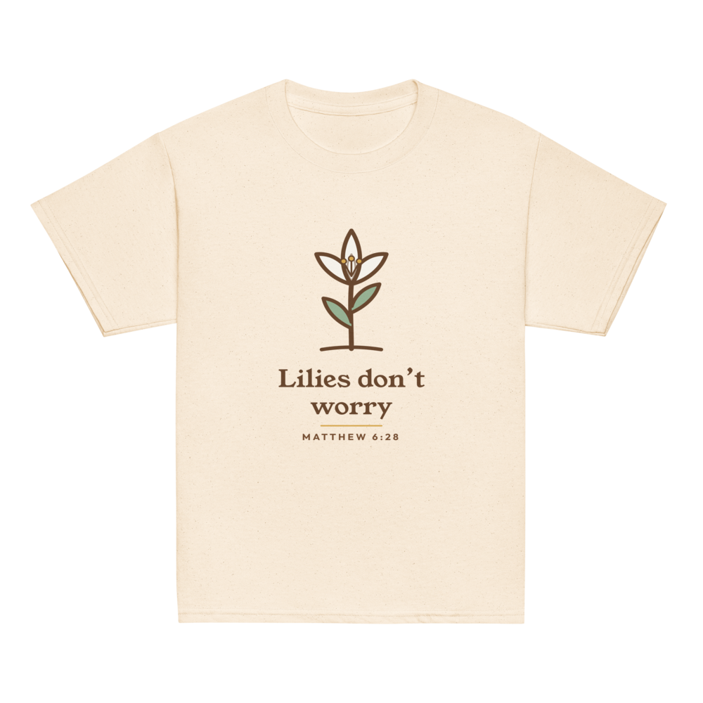 Lilies Don't Worry Kids Tee (Cream)
