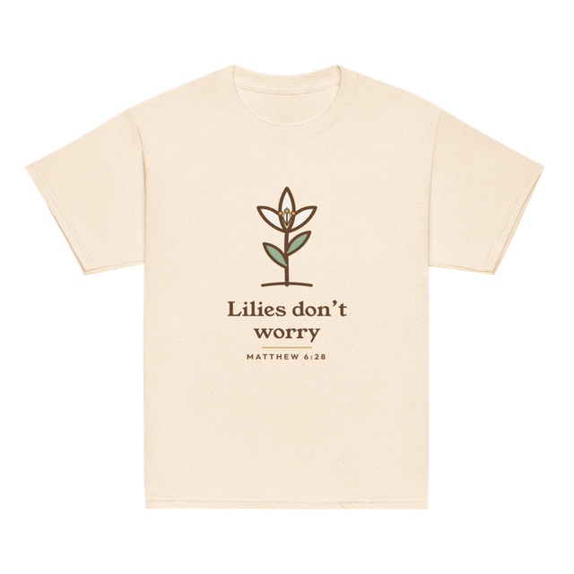 Lilies Don't Worry Kids Tee (Cream)