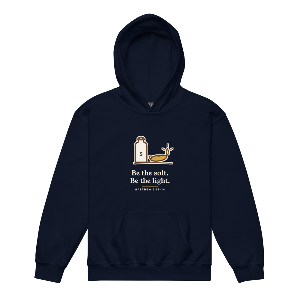 Be the Salt Be the Light Youth Hoodie (Navy)