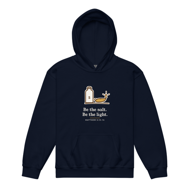 Be the Salt Be the Light Youth Hoodie (Navy)