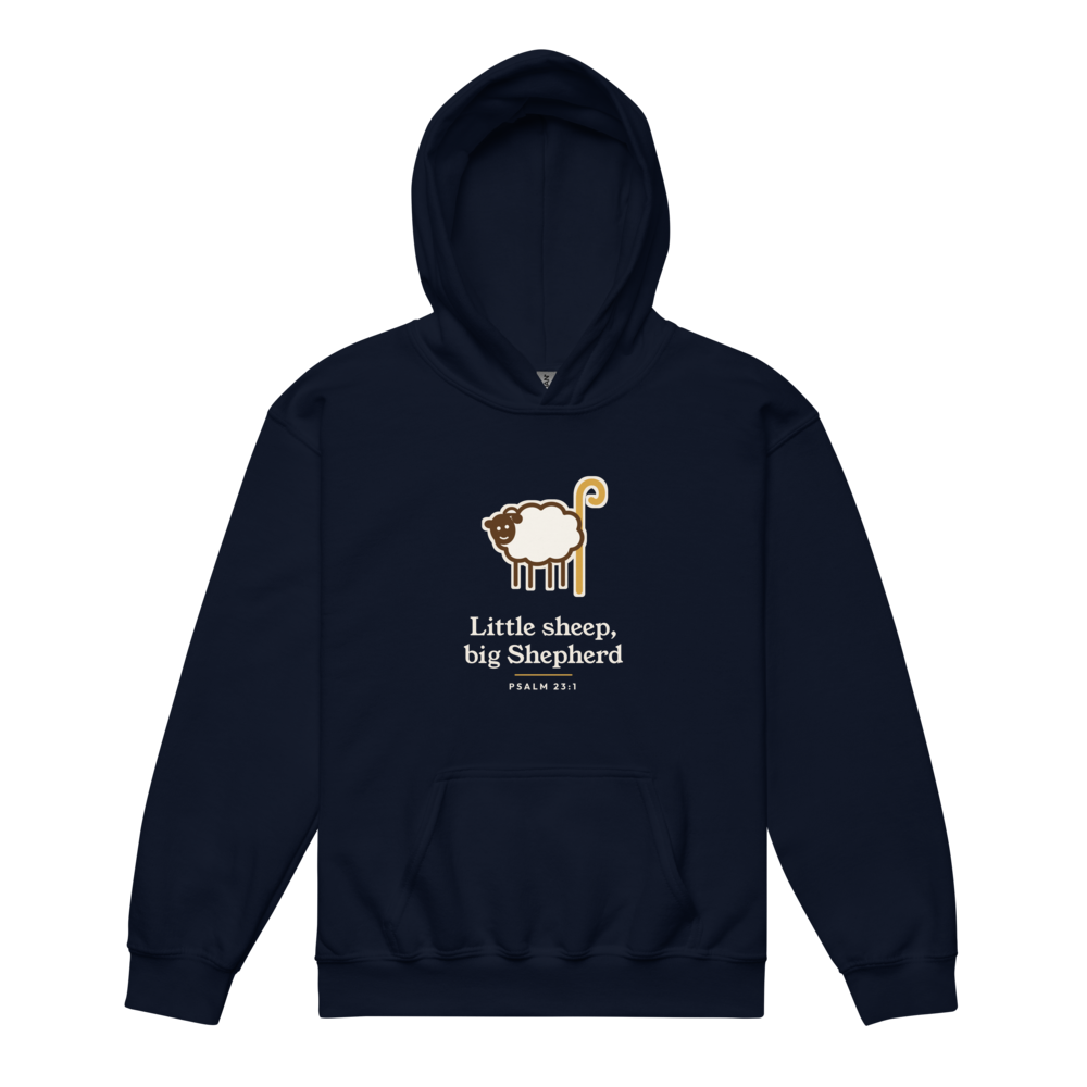 Little Sheep Big Shepherd Youth Hoodie (Navy)