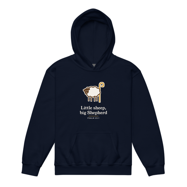 Little Sheep Big Shepherd Youth Hoodie (Navy)
