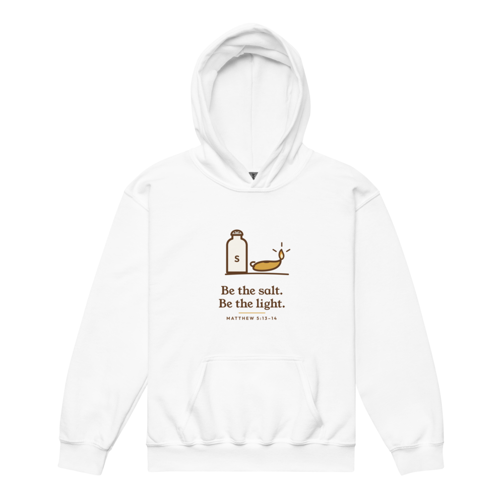 Be the Salt Be the Light Youth Hoodie (White)