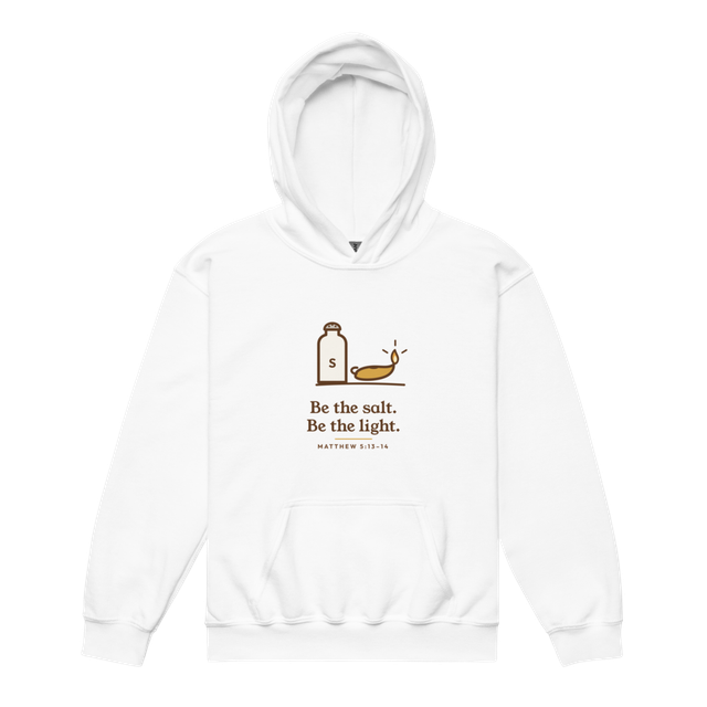 Be the Salt Be the Light Youth Hoodie (White)