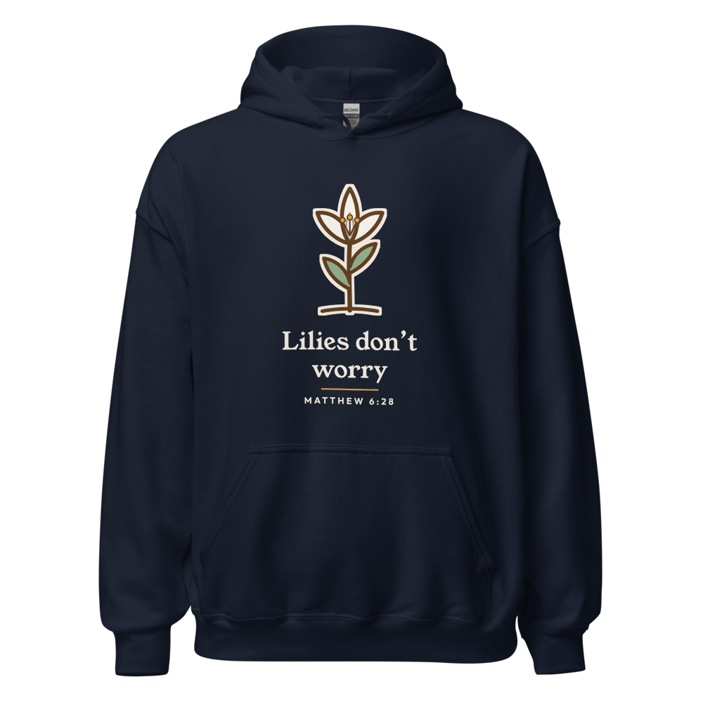 Lilies Don't Worry Hoodie (Navy)
