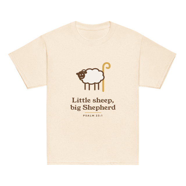 Little Sheep Big Shepherd Kids Tee (Cream)