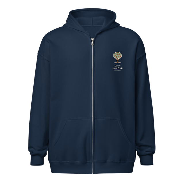 Grow Good Fruit Zip Hoodie (Navy)