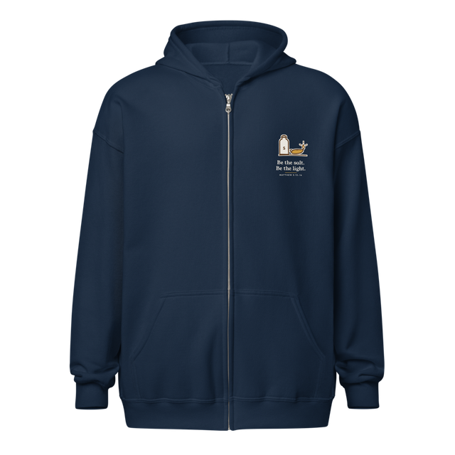 Be the Salt Be the Light Zip Hoodie (Navy)