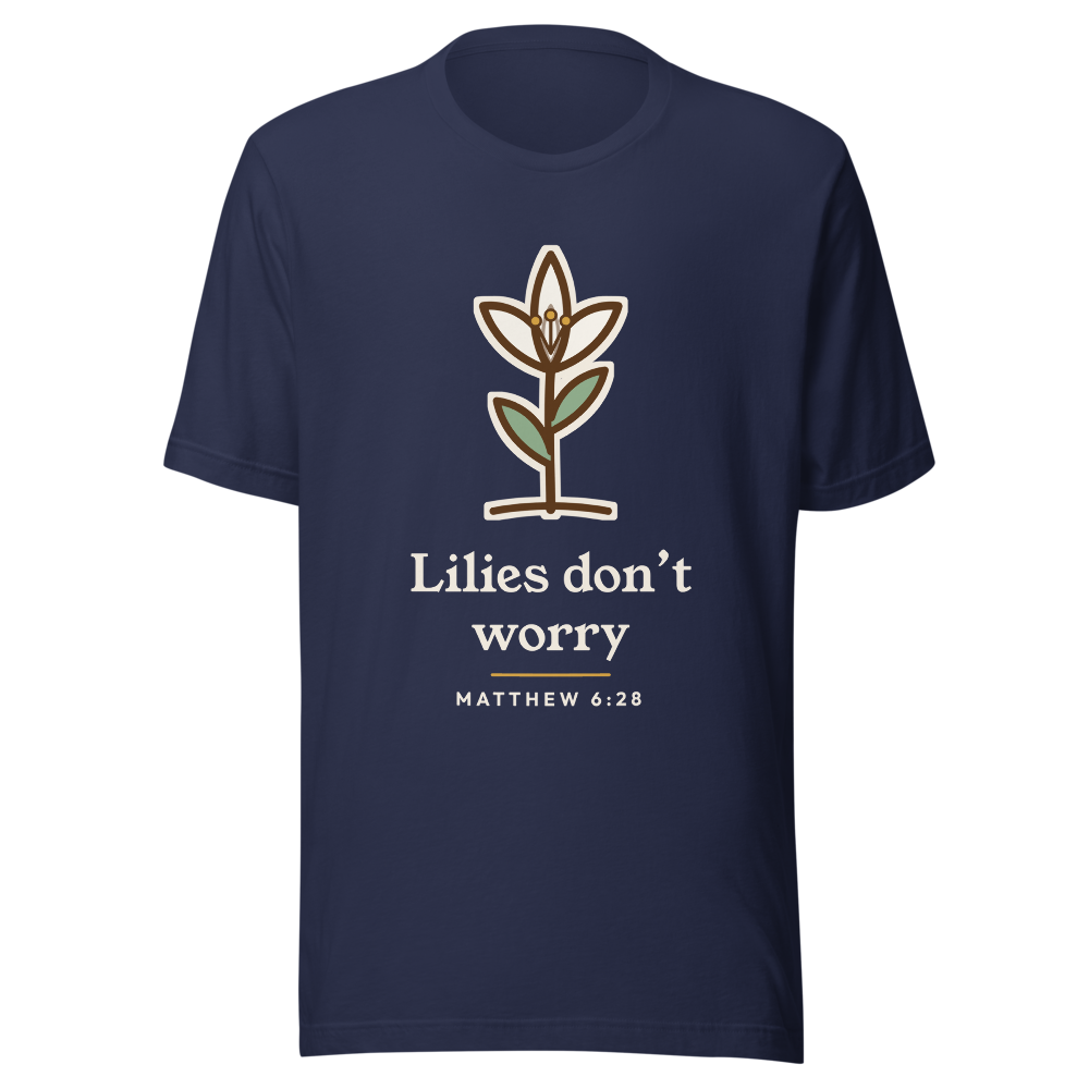 Lilies Don't Worry Tee (Navy)