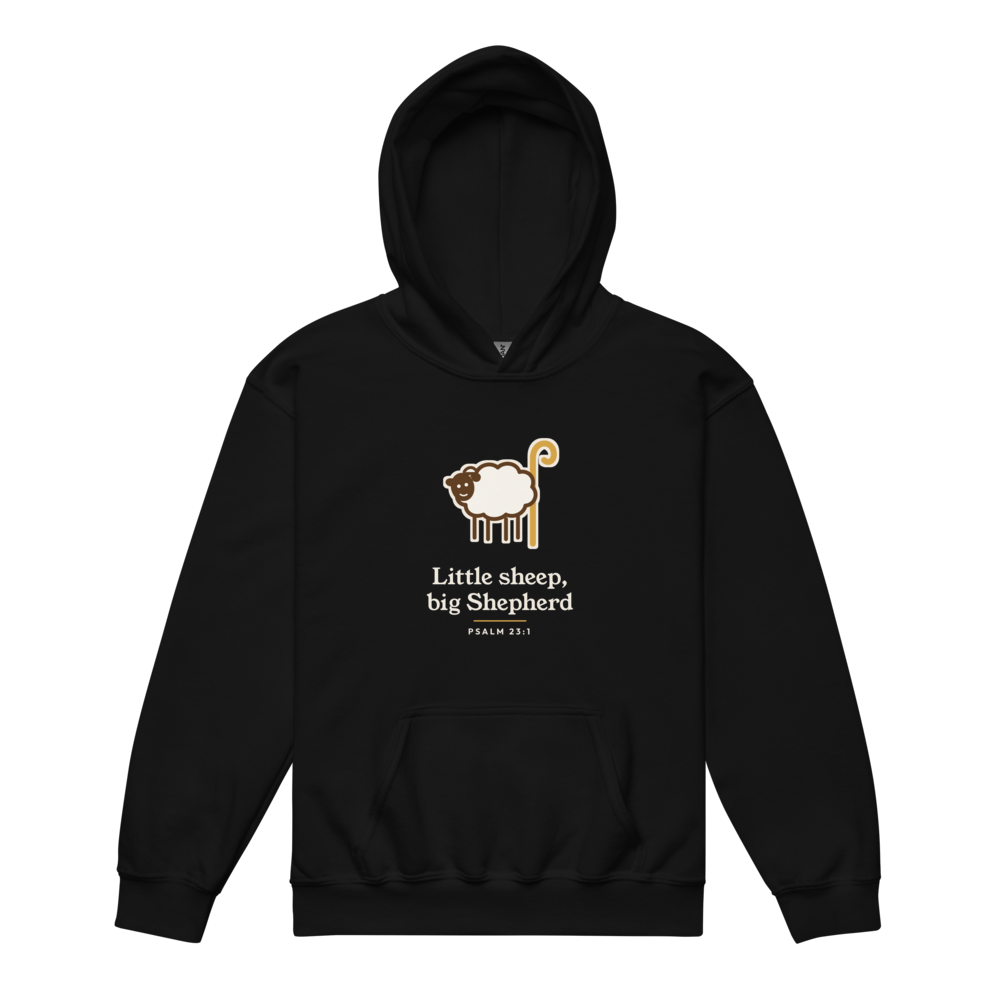 Little Sheep Big Shepherd Youth Hoodie (Black)