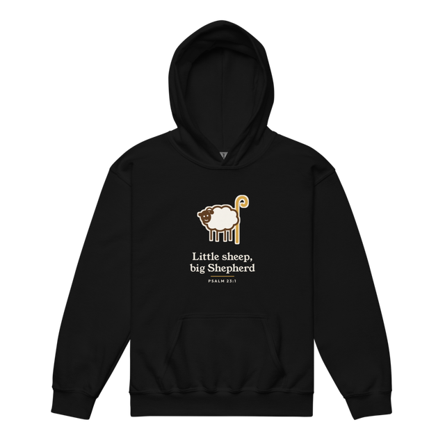 Little Sheep Big Shepherd Youth Hoodie (Black)