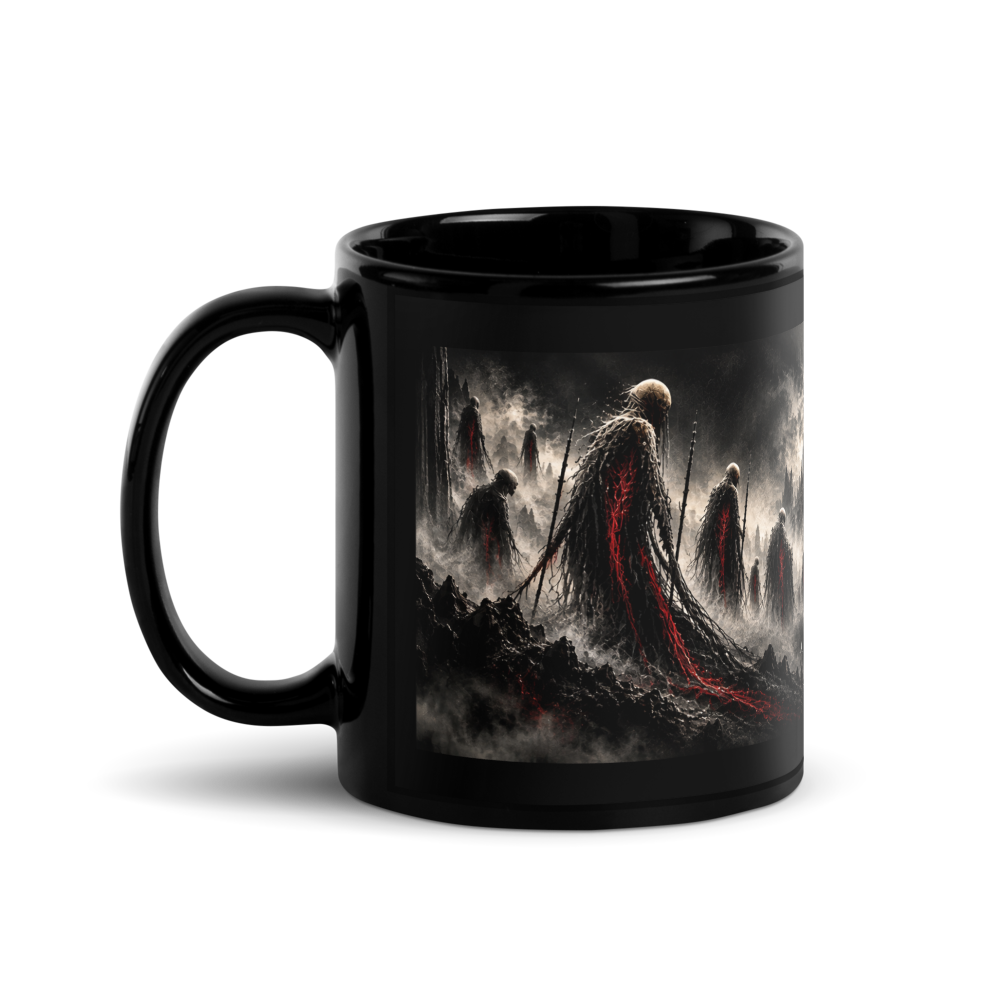 The Procession Black Mug