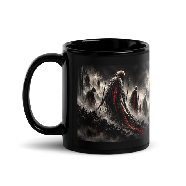 The Procession Black Mug