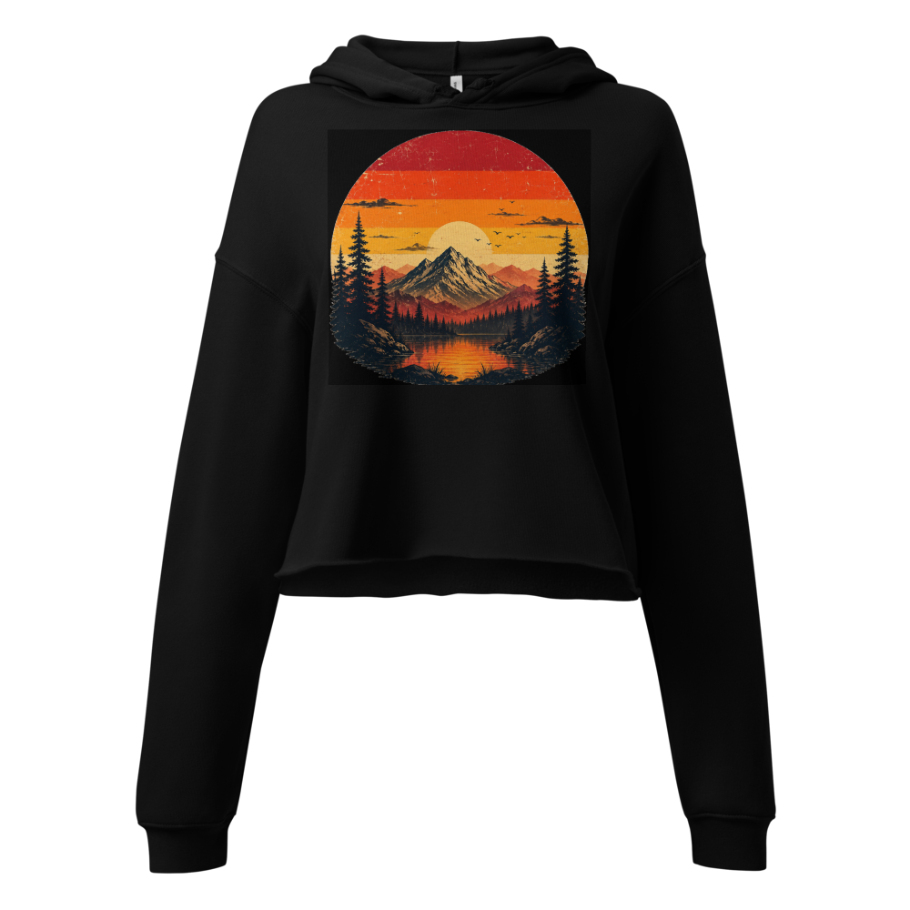 Vintage Retro Sunset Mountains Landscape | Nature 