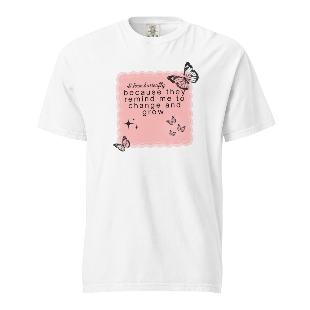I Love Butterfly Pink Note