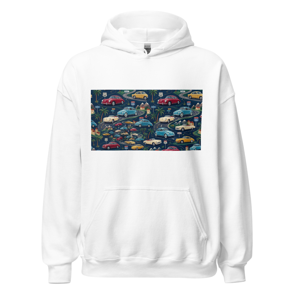 unisex heavy blend  hoodie with car theme 
