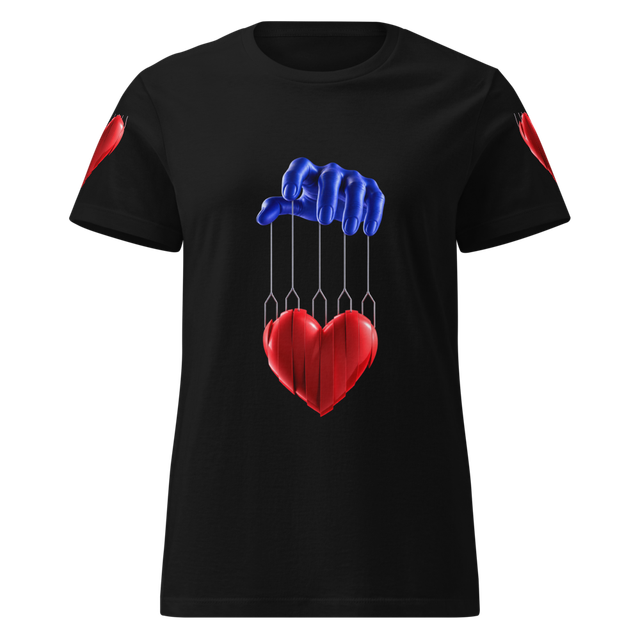 Aesthetic Heart Graphic Black T-Shirt
