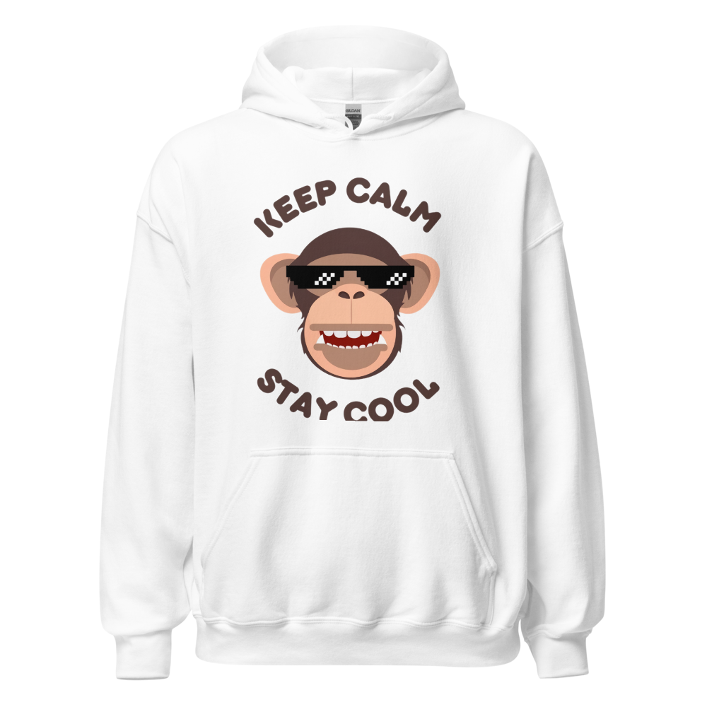 Keep Calm Stay Cool Funny Monkey Graphic T-Shirt
