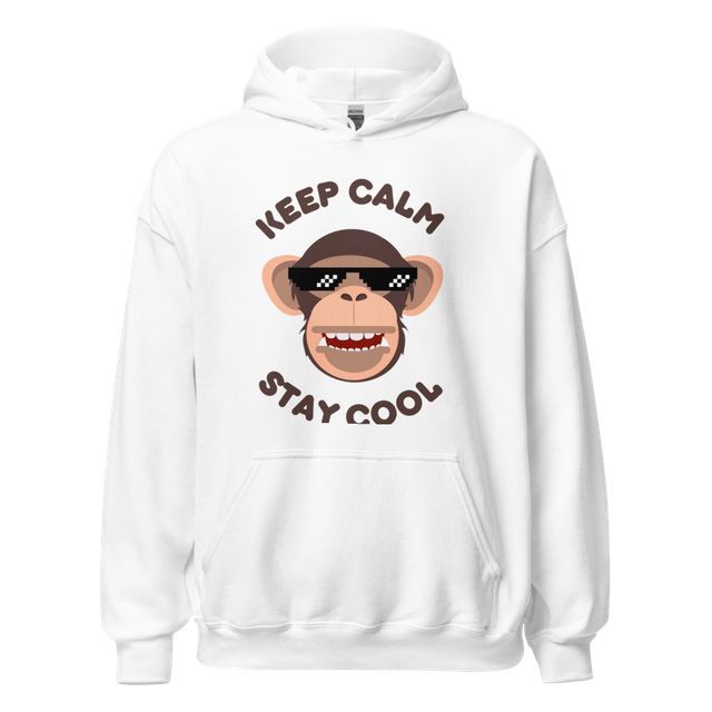 Keep Calm Stay Cool Funny Monkey Graphic T-Shirt