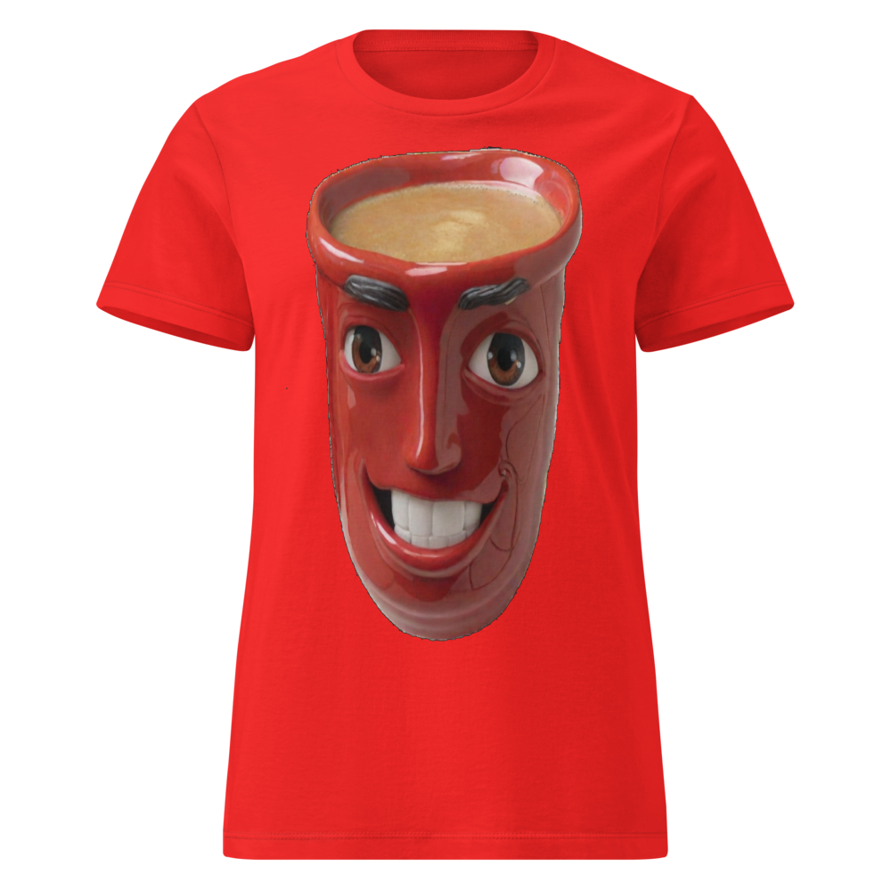 Ladies Red Coffee T Shirt