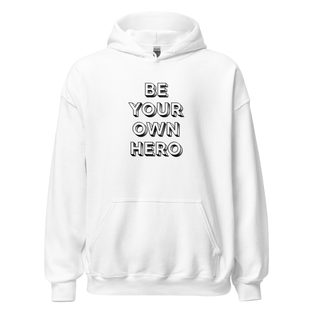 BE YOUR OWN HERO UNISEX HEAVY BLEND HOODIE