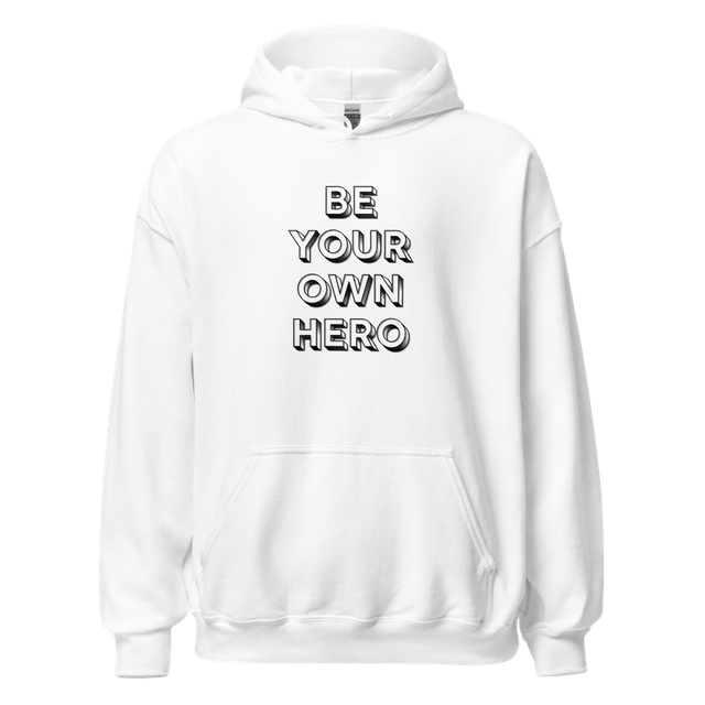 BE YOUR OWN HERO UNISEX HEAVY BLEND HOODIE
