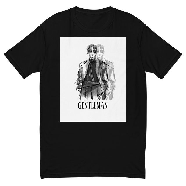 Gentleman Graphic Men's Fitted T-Shirt | Vintage S