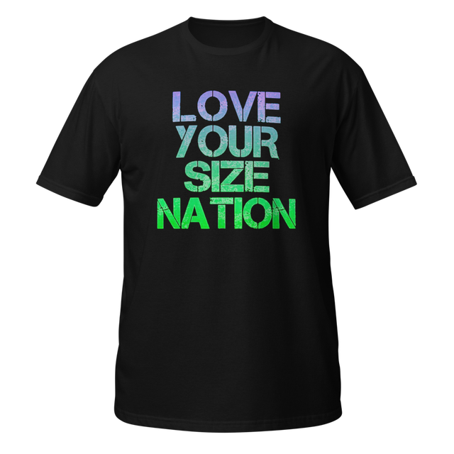 LOVE YOUR SIZE NATION pu/gn shirt (v13)