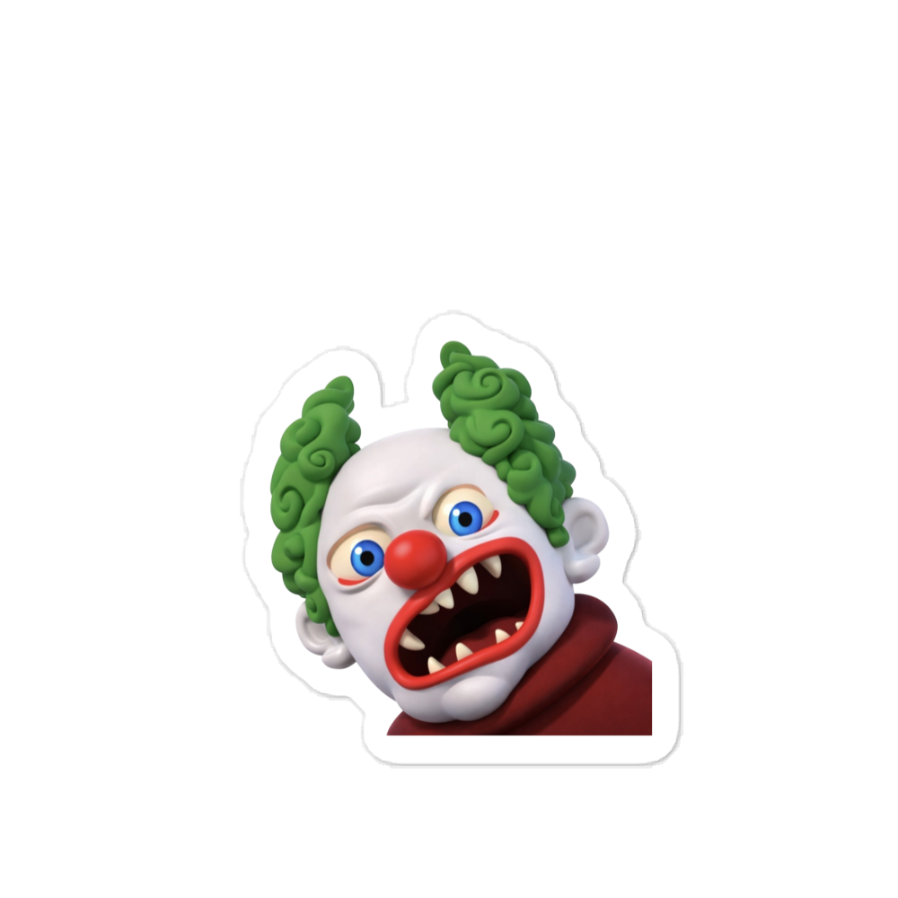 Braeden YouTube logo clown sticker