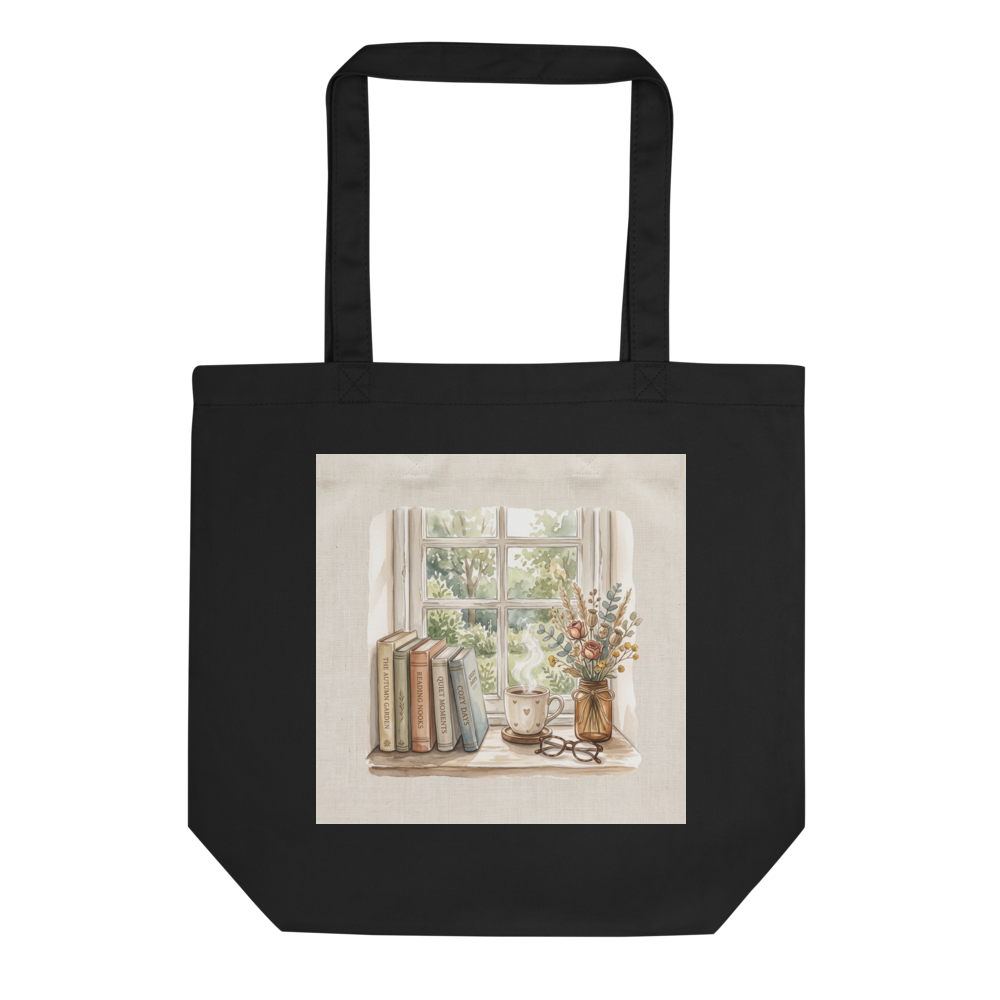 Books printed tote bag