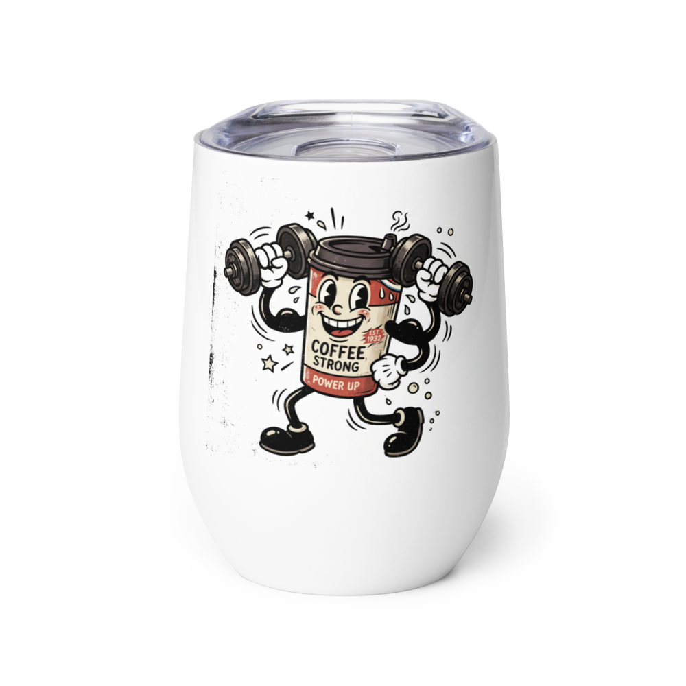 Funny Vintage Coffee Lifting Weights Tumbler