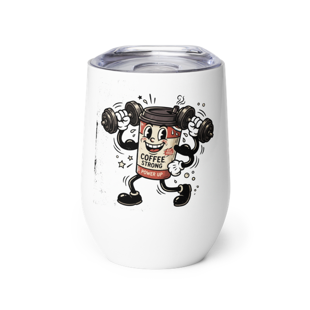 Funny Vintage Coffee Lifting Weights Tumbler