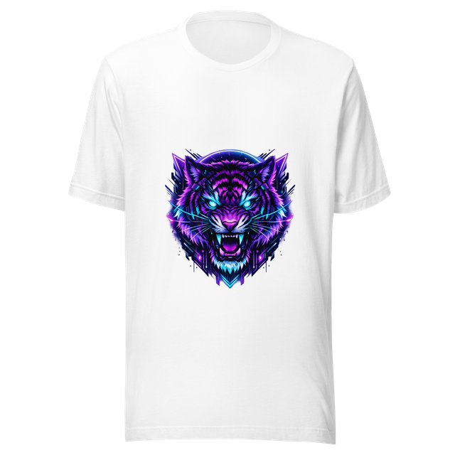 Neon Wolf Graphic T-Shirt | Cyberpunk Animal Tee